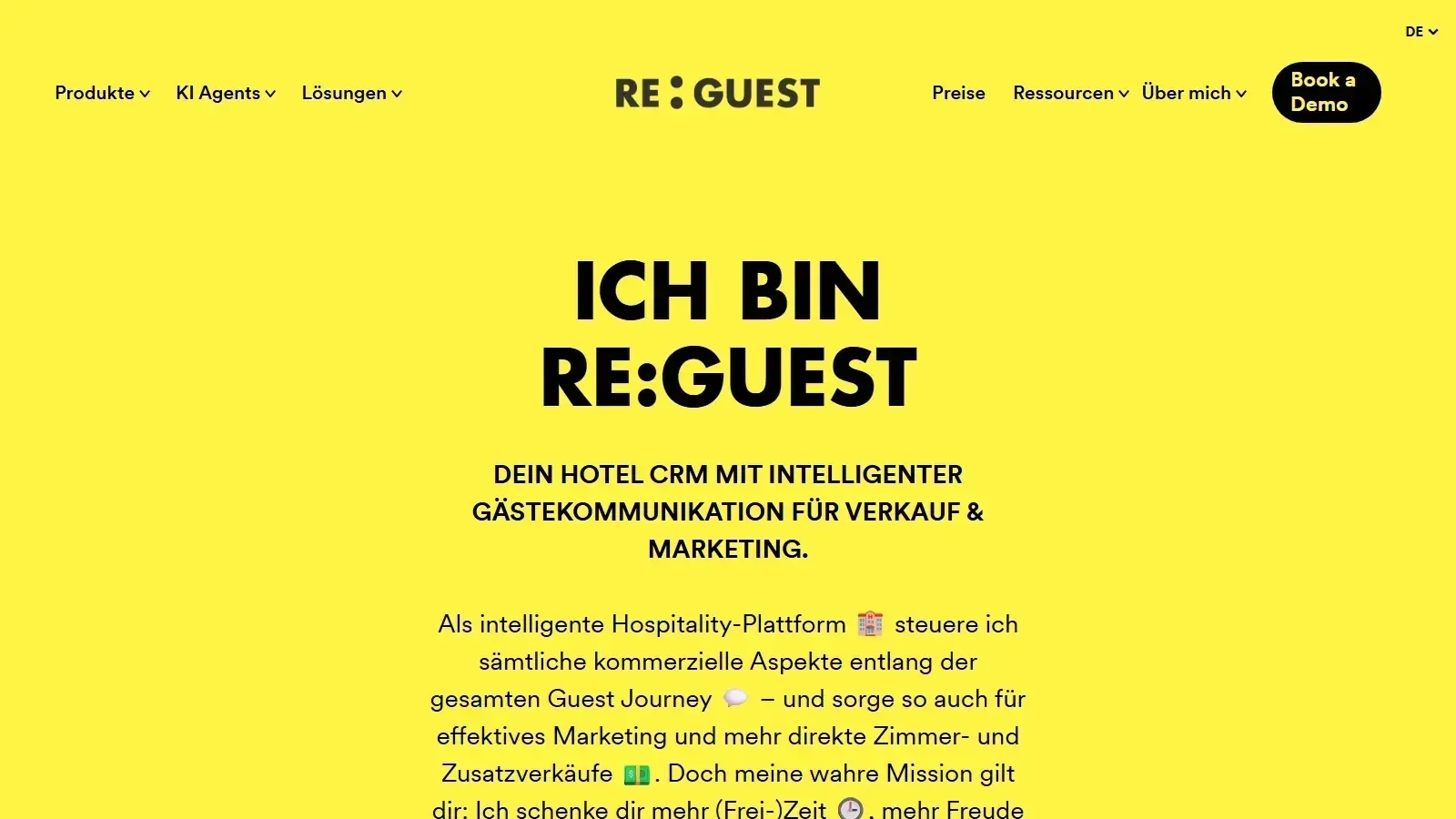 Reguest homepage screenshot