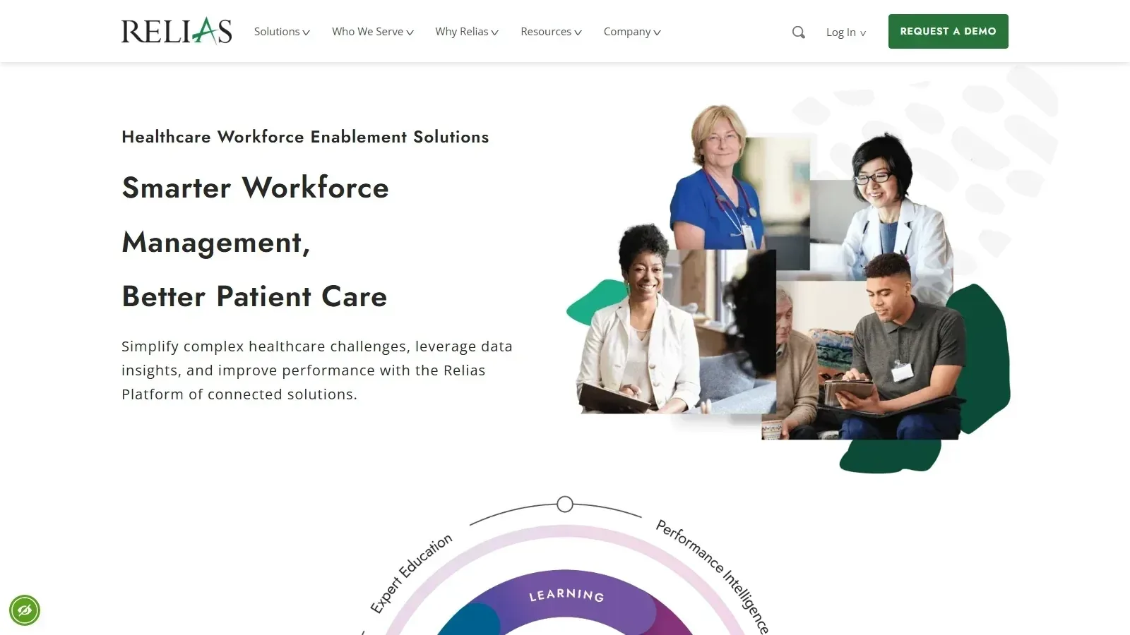 Relias homepage screenshot