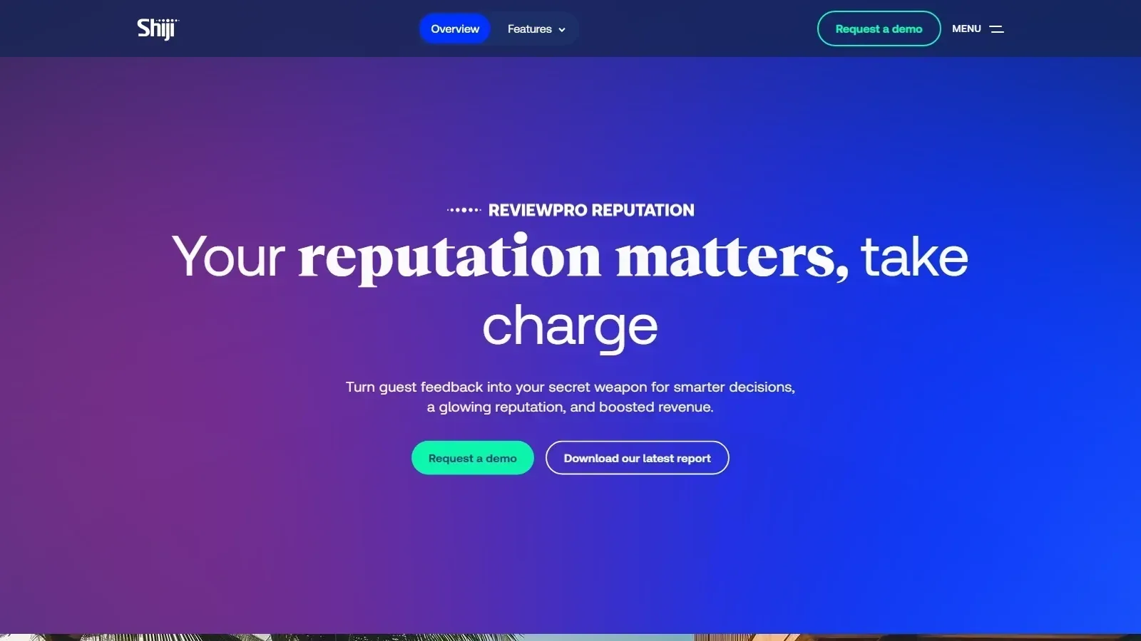 ReviewPro by Shiji homepage screenshot