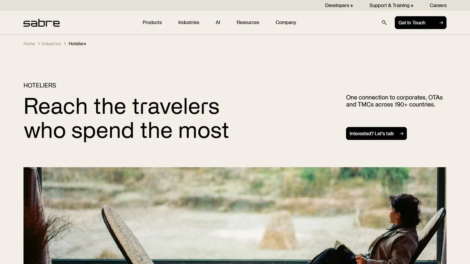 Sabre SynXis homepage screenshot