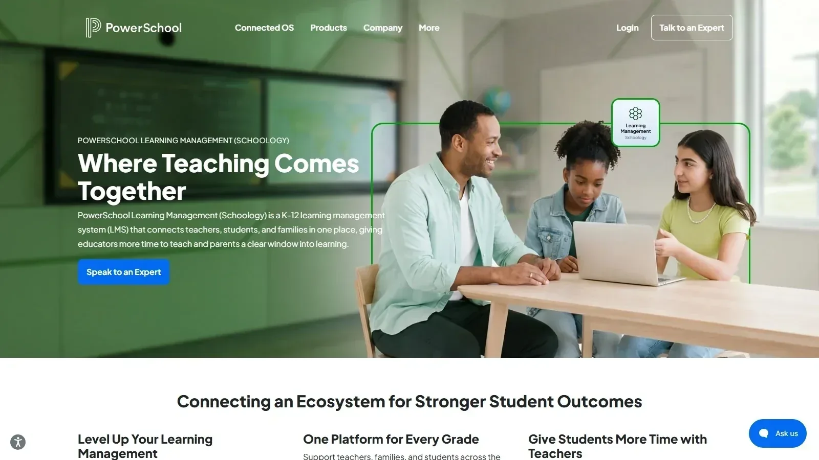 Schoology Learning homepage screenshot