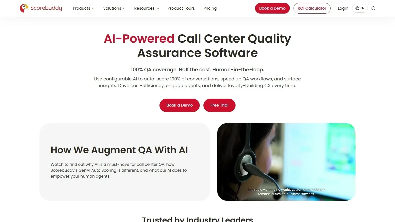 Scorebuddy homepage screenshot