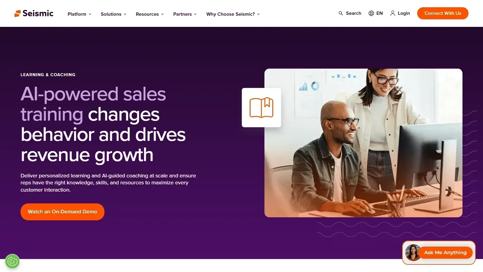 Seismic Learning homepage screenshot