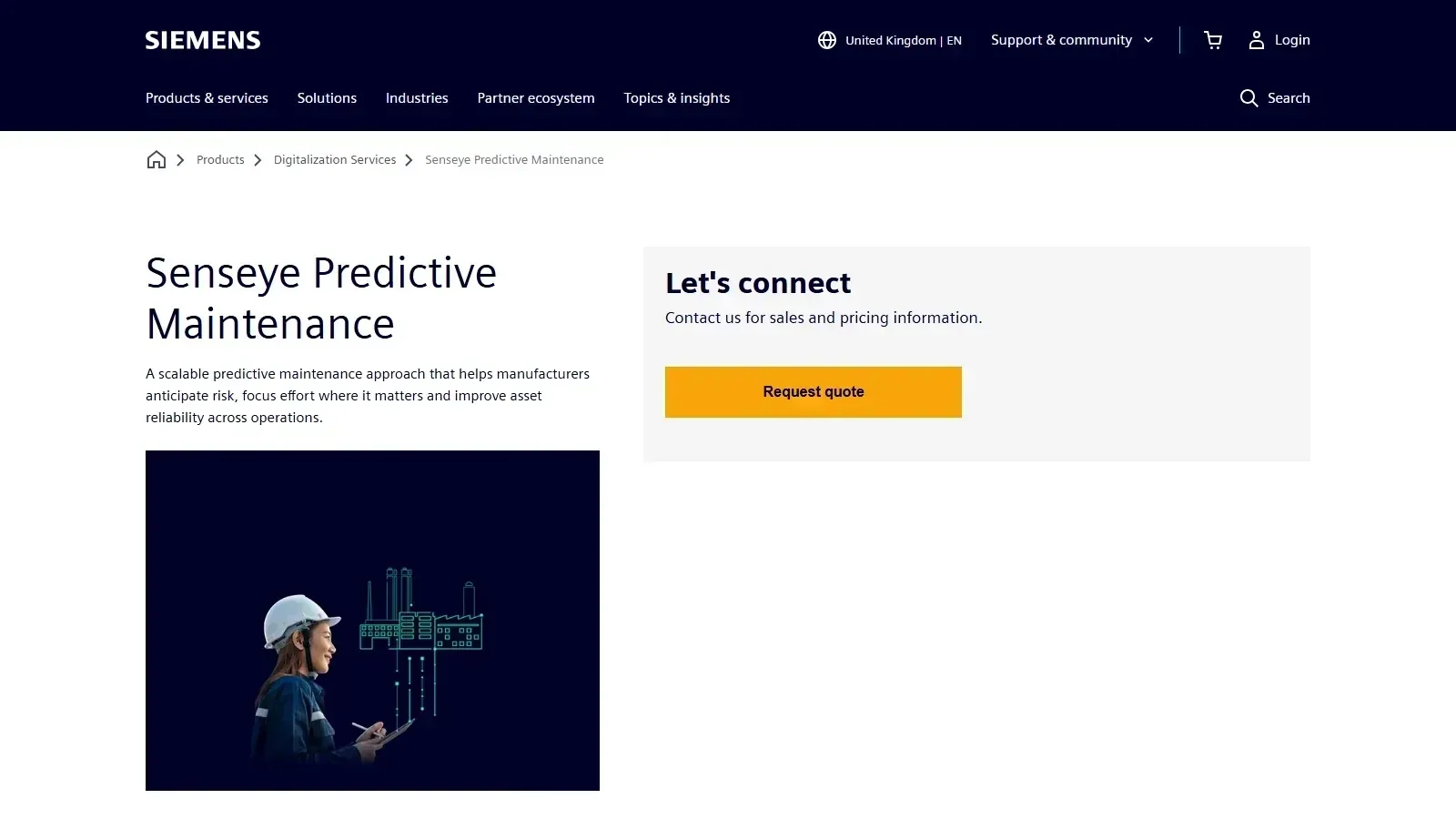 Senseye homepage screenshot