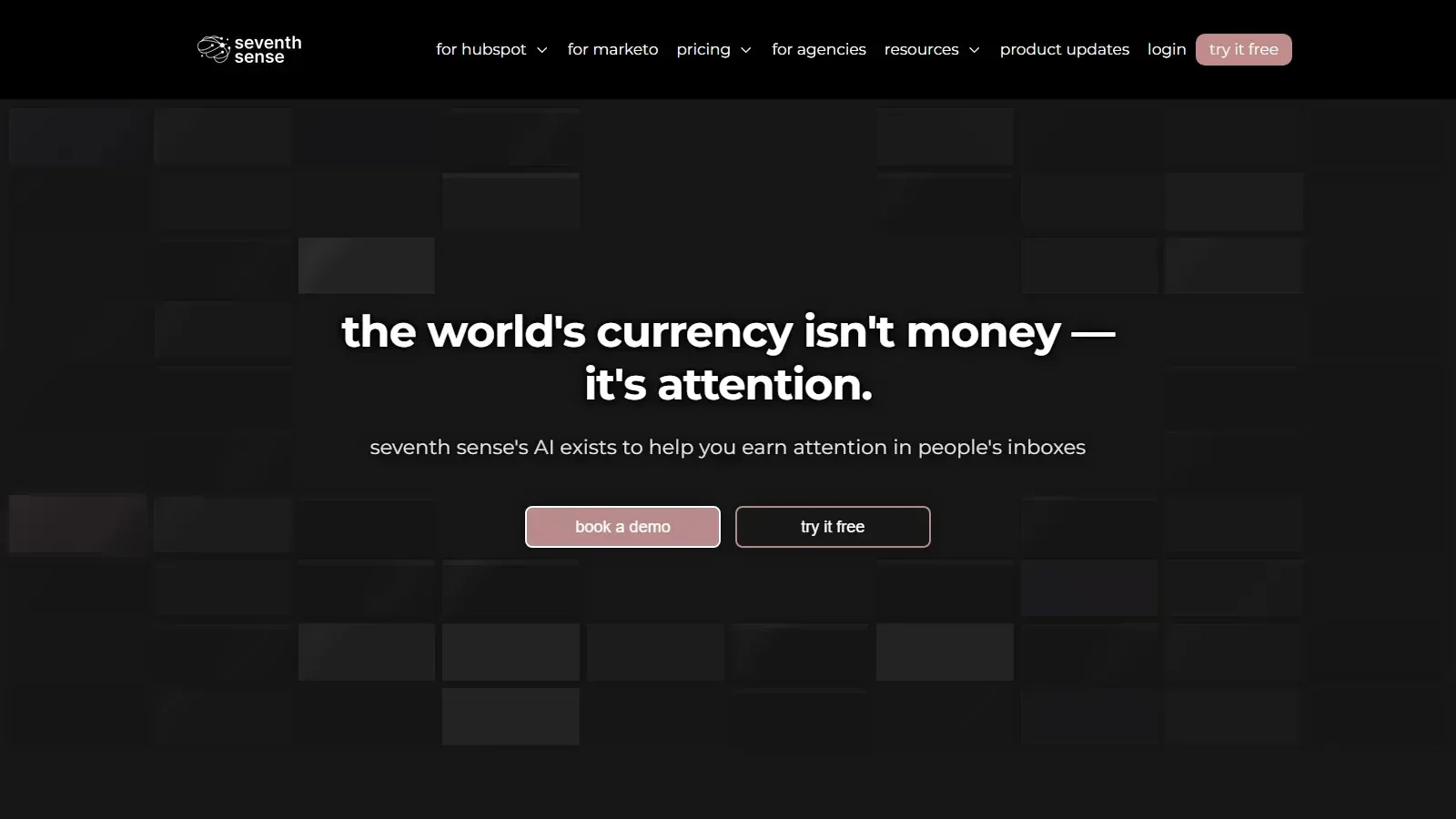 Seventh Sense homepage screenshot
