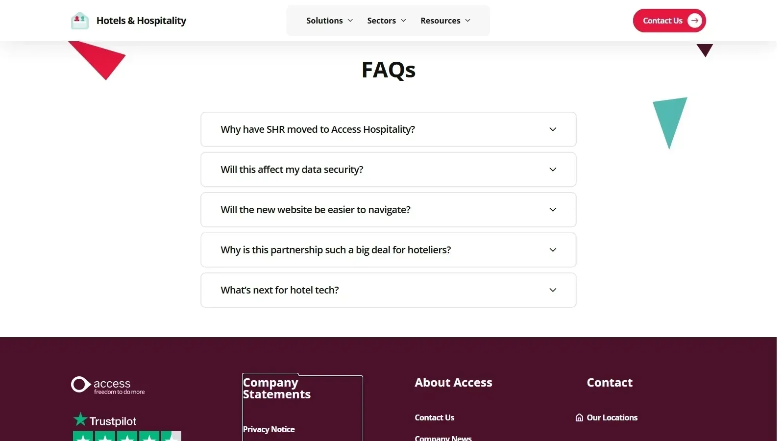 SHR homepage screenshot
