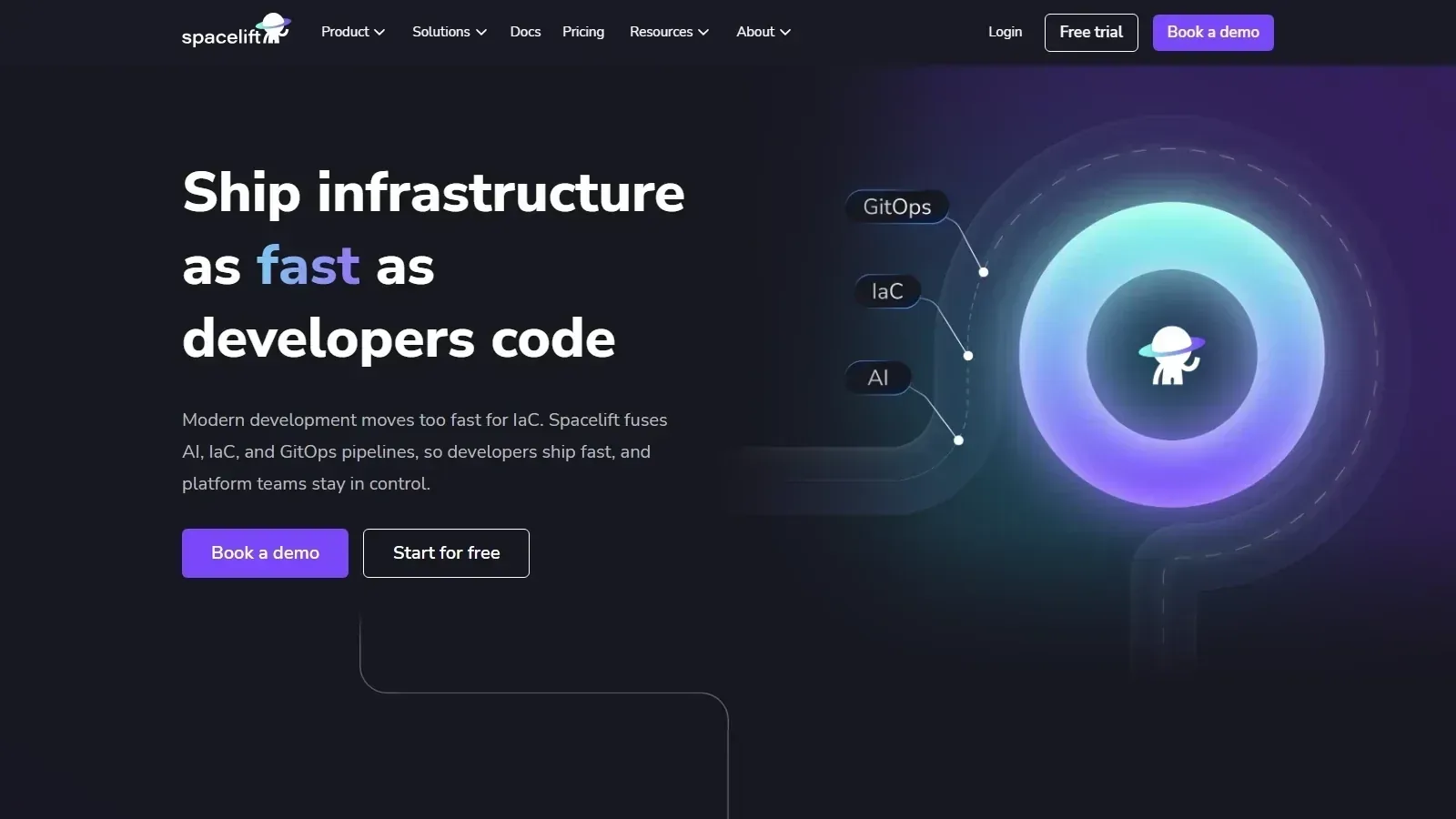 Spacelift homepage screenshot