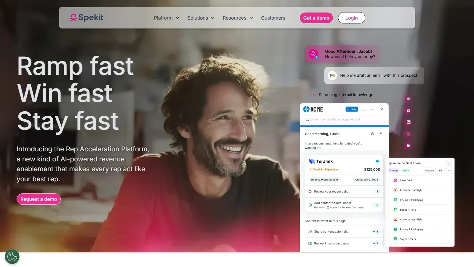 Spekit homepage screenshot