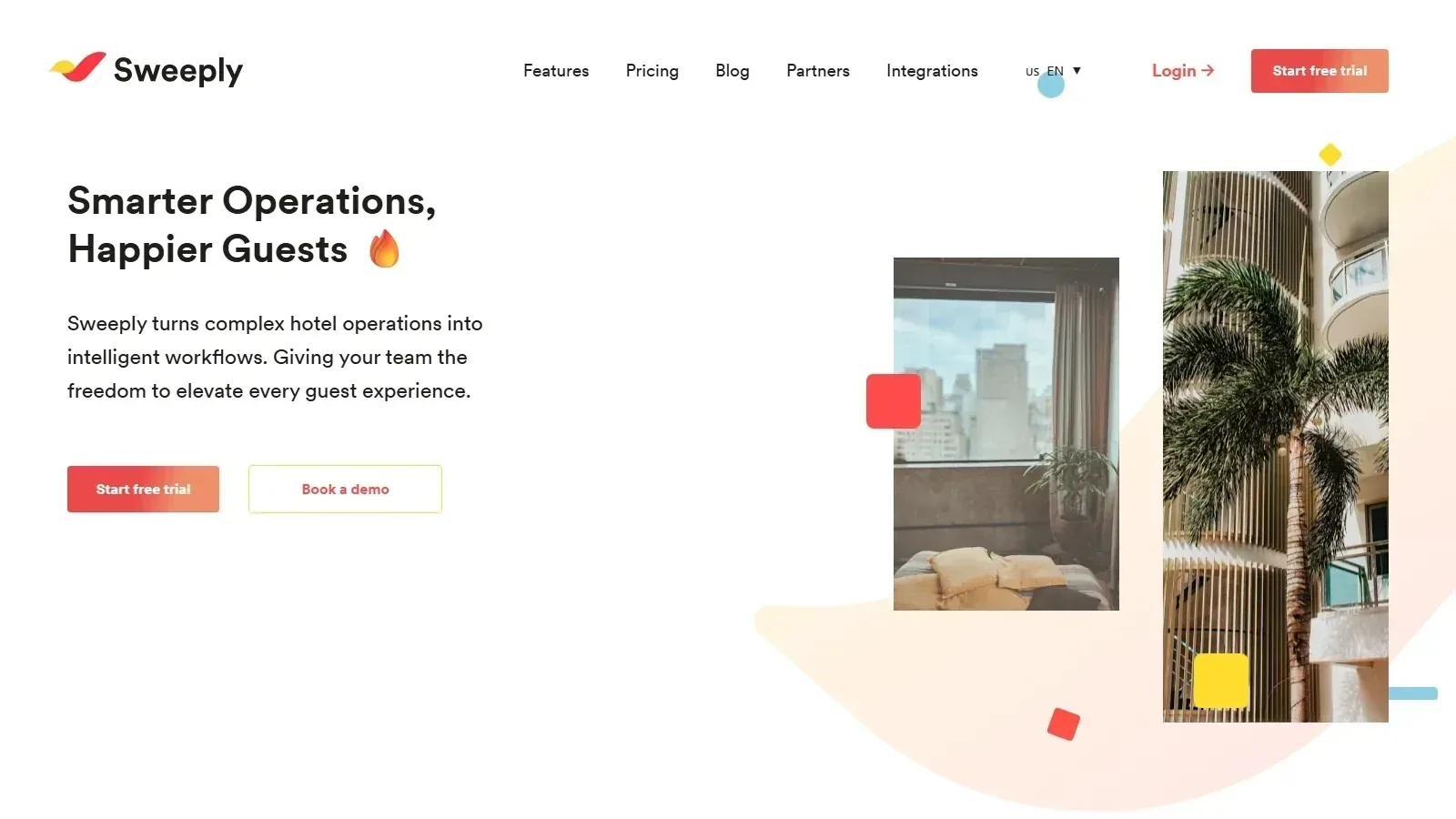 Sweeply homepage screenshot