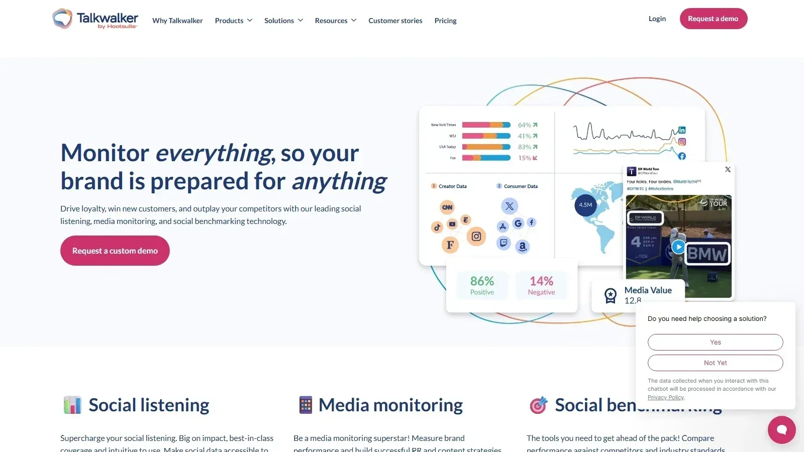 Talkwalker homepage screenshot