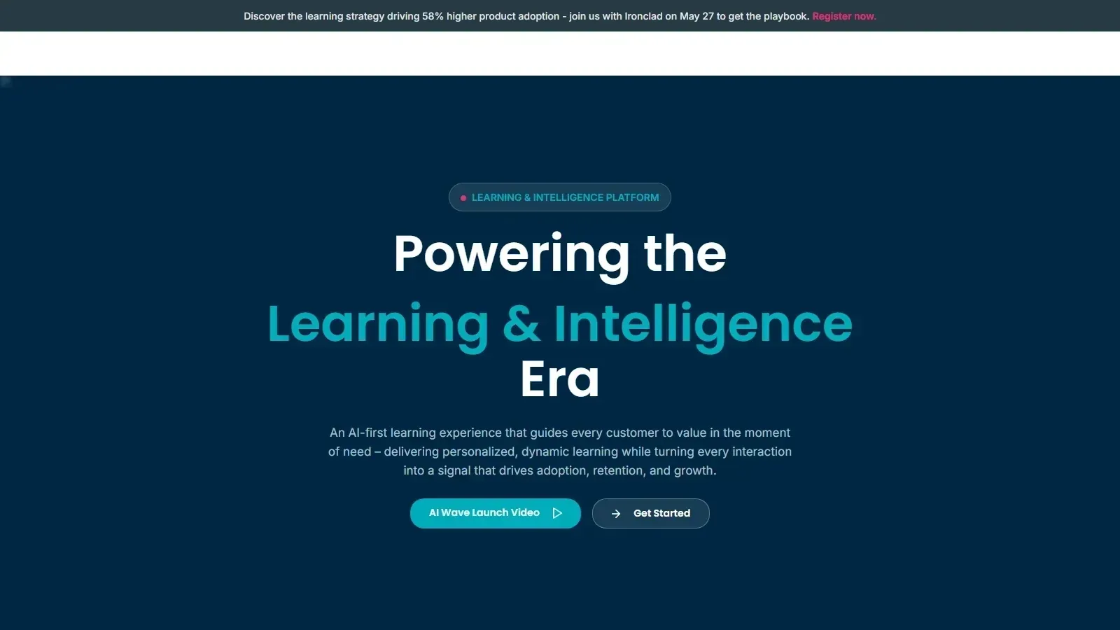 Thought Industries homepage screenshot