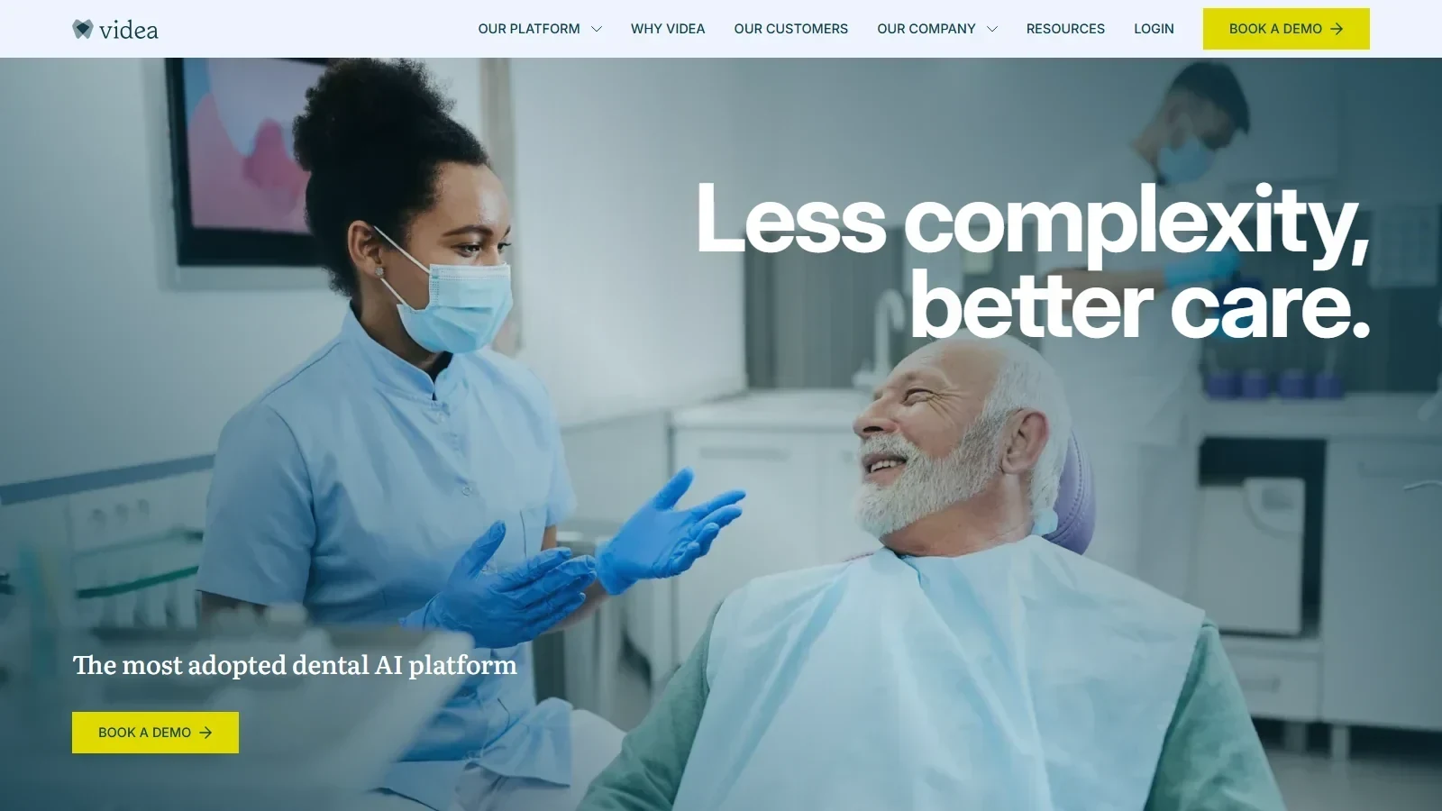 VideaHealth homepage screenshot