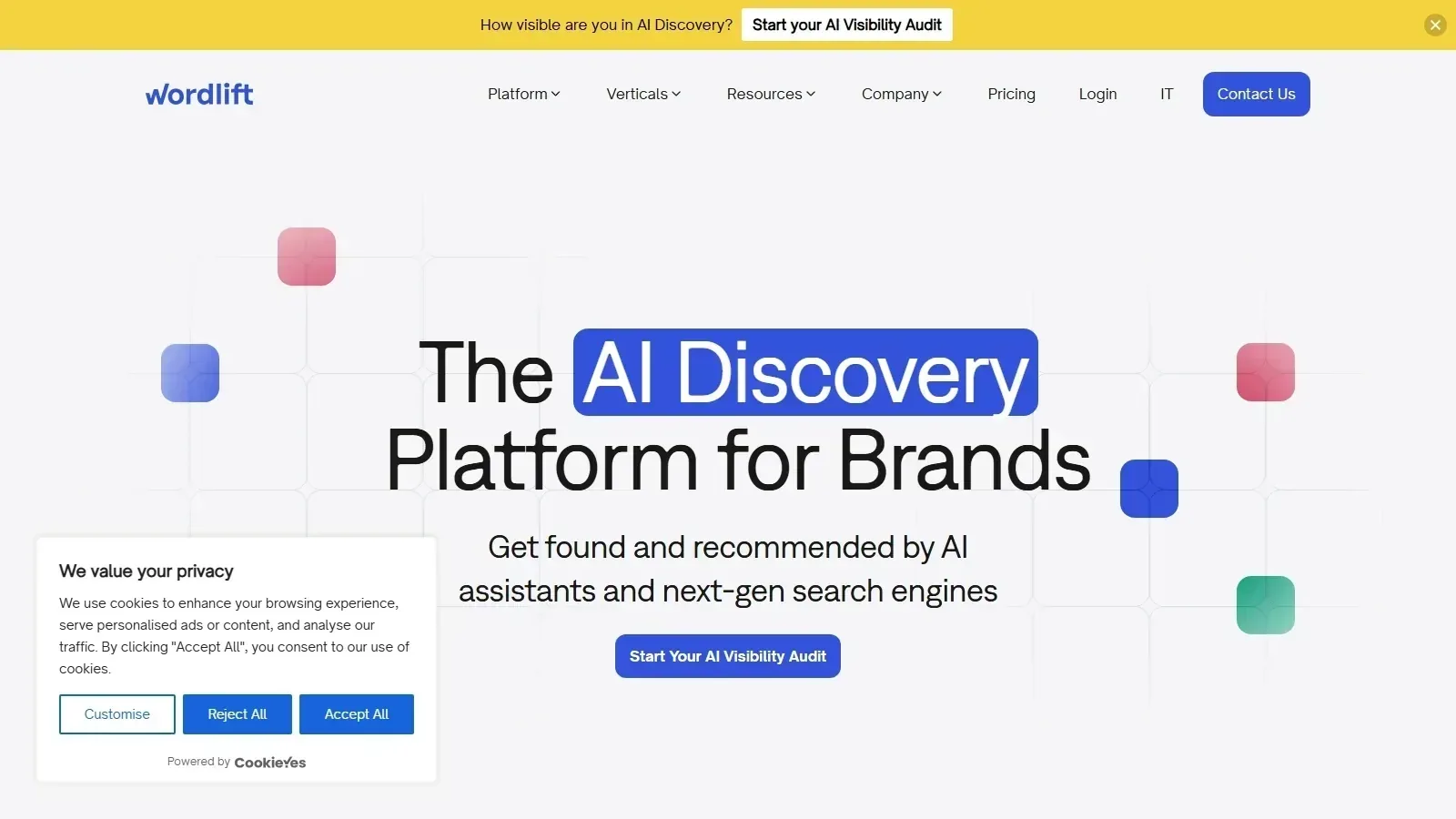 WordLift homepage screenshot