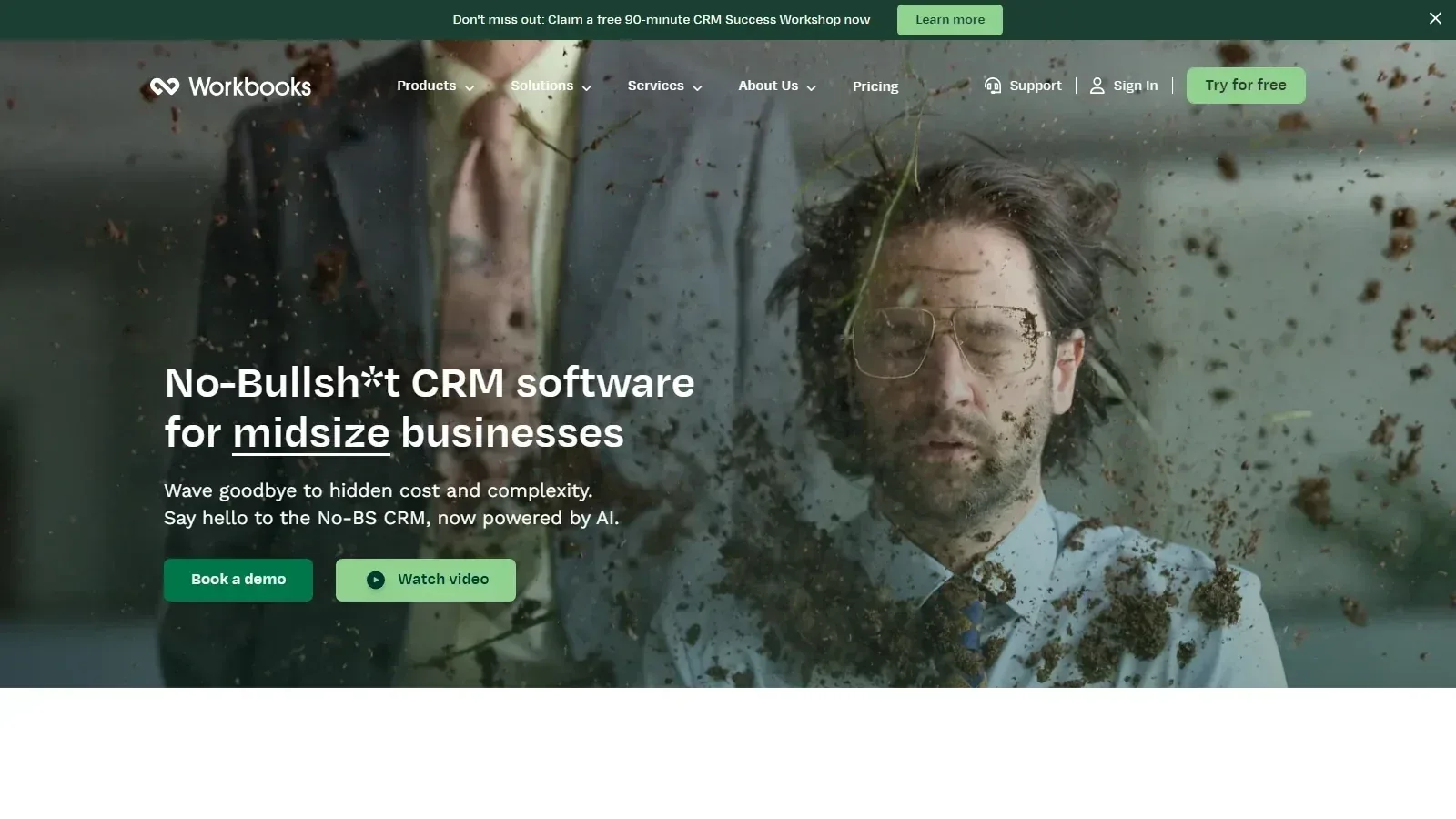 Workbooks homepage screenshot