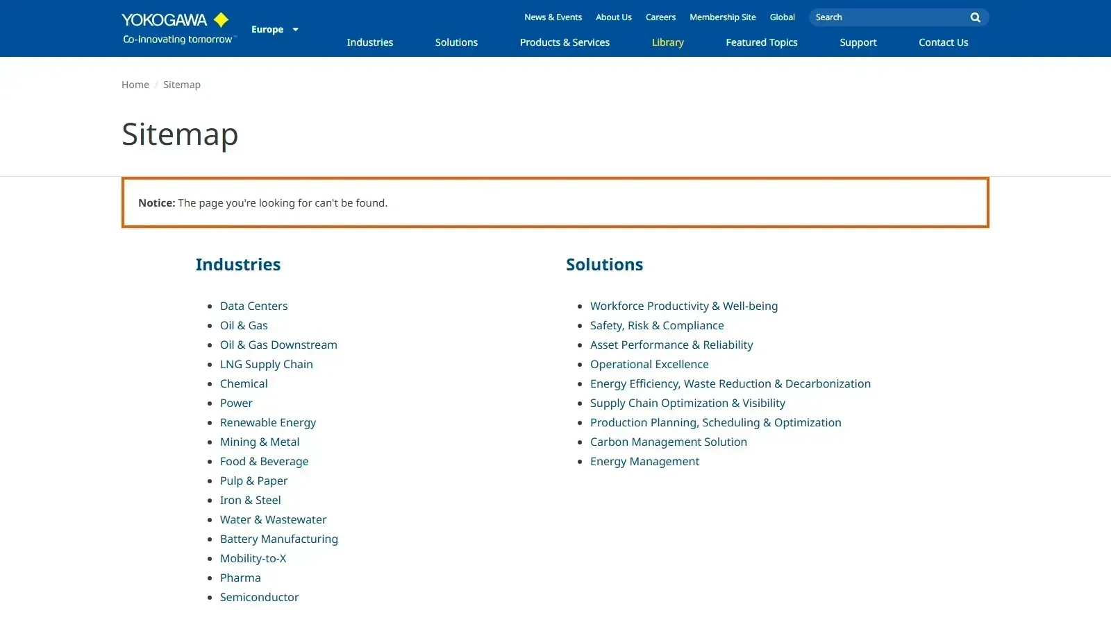 OpreX Asset Health homepage screenshot