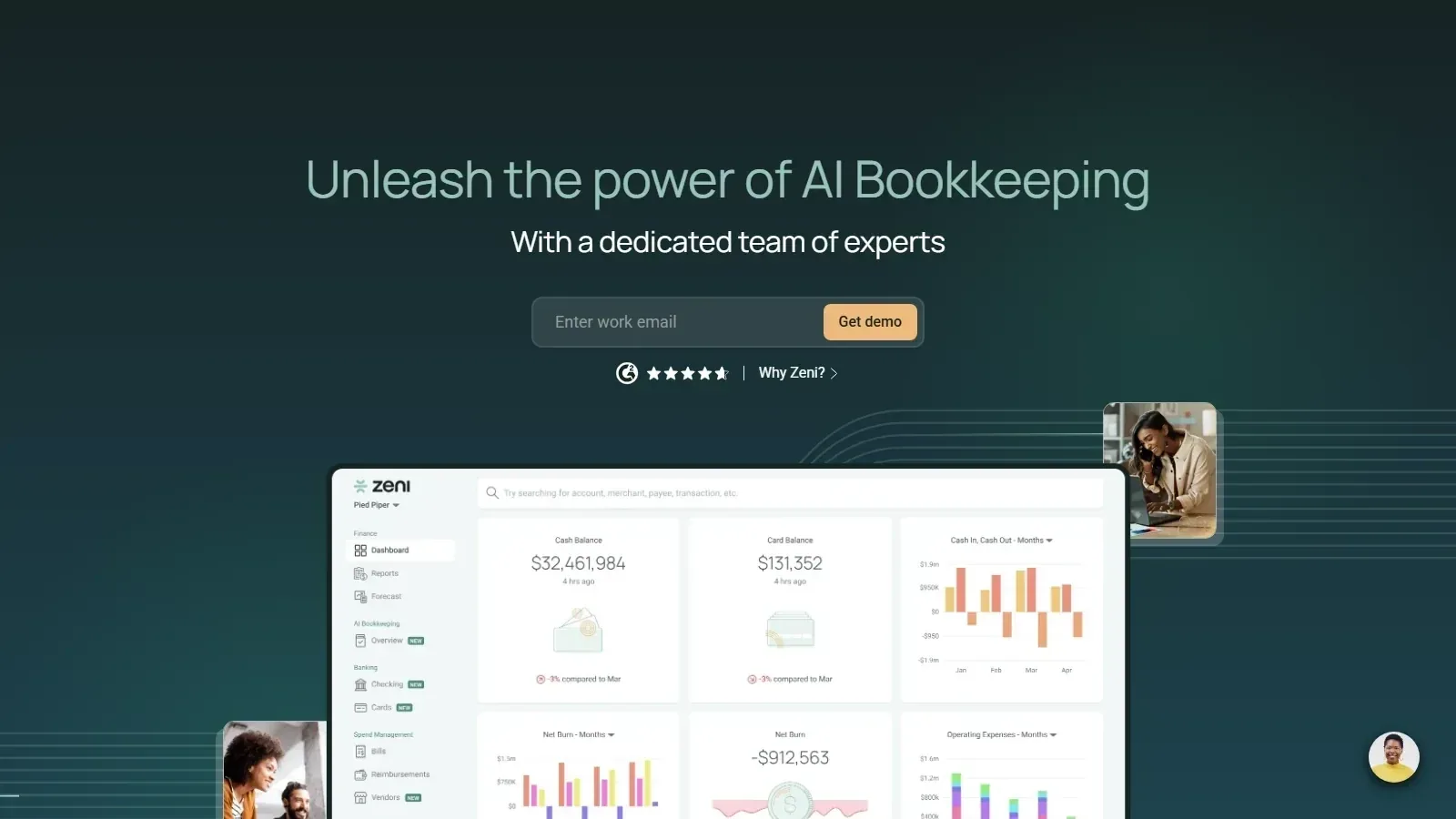 Zeni homepage screenshot